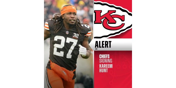 Les Chiefs ont signé Kareem Hunt, l'ancien super running back